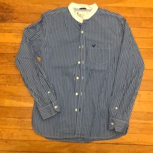 Men’s button up long sleeve dress top